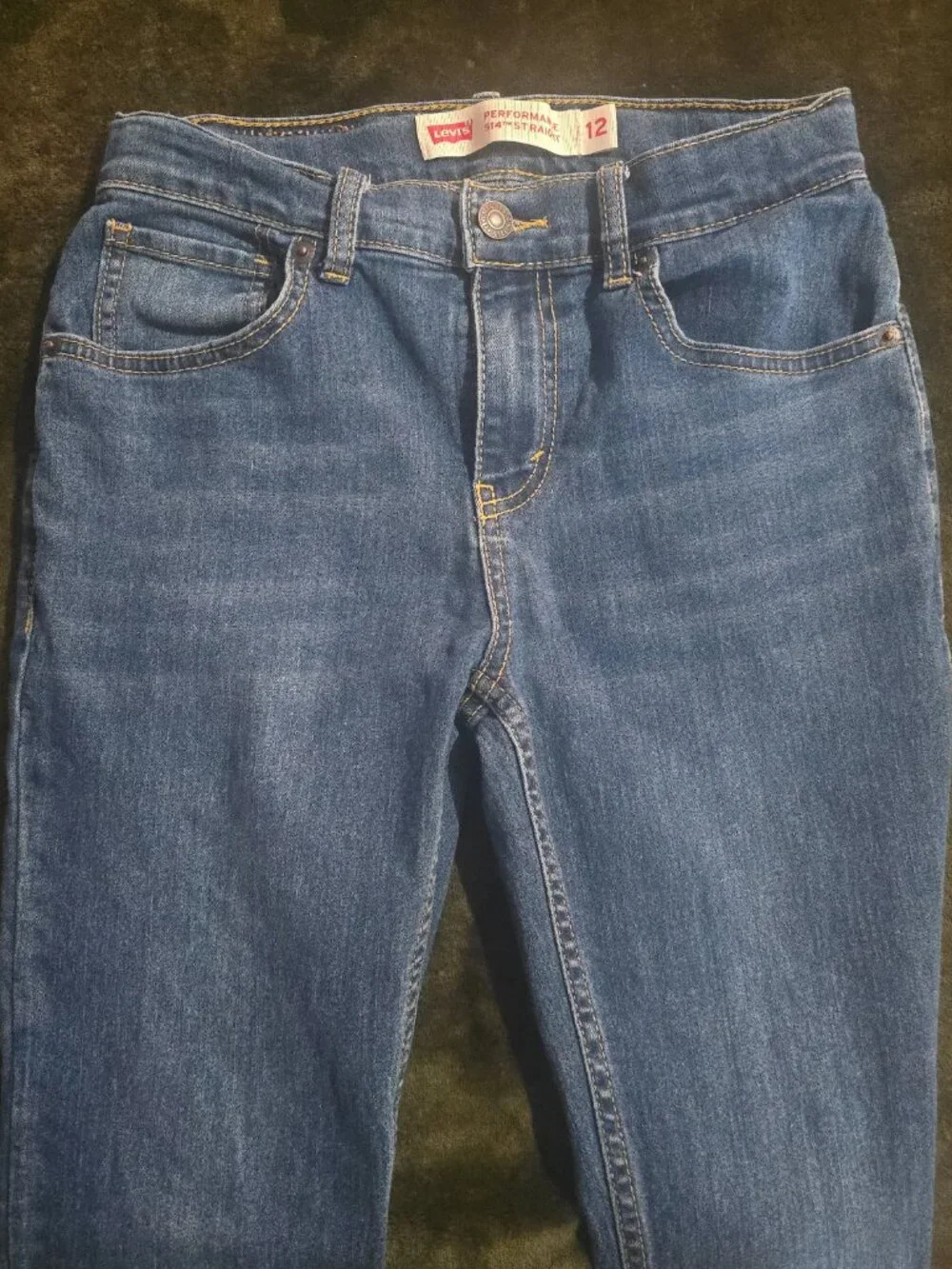 Levi's 514 Straight Boys Jeans Size 12 Regular Medium Wash Denim